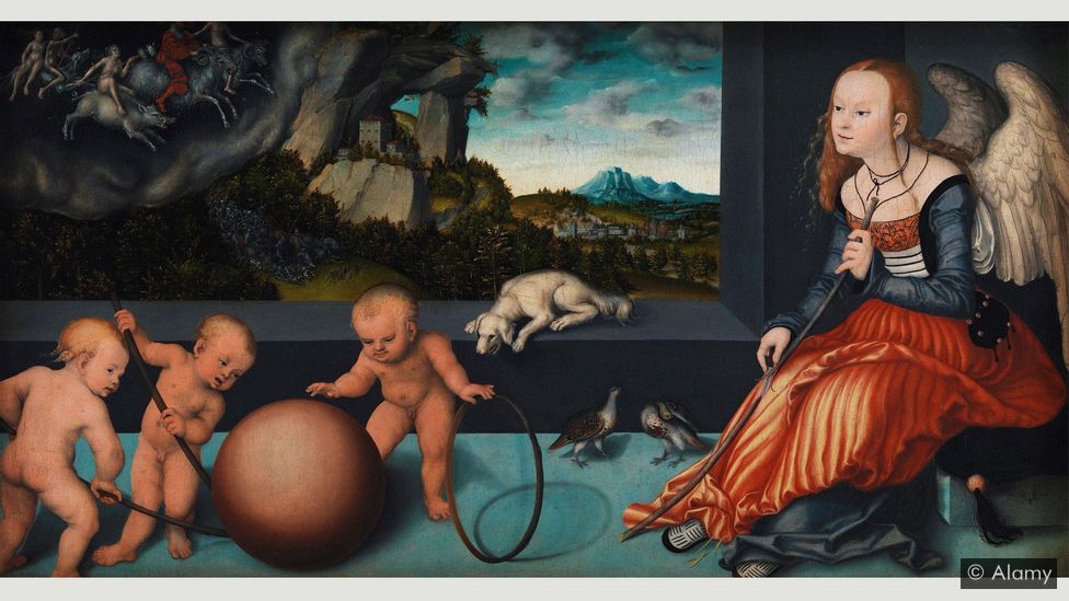 Many elements in Dürer’s engraving reappear in Melancholy (1532), a painting by Lucas Cranach the Elder (Credit: Alamy)