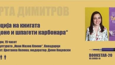 Photo of Промоција на книгата ,,Шардоне и шпагети карбонара” од Марта Димитров