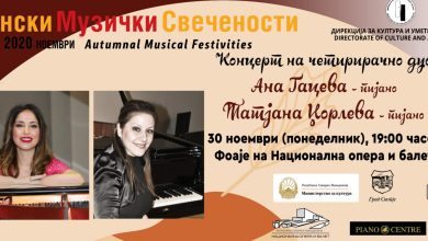 Photo of Концерт на четирирачно дуо на пијано