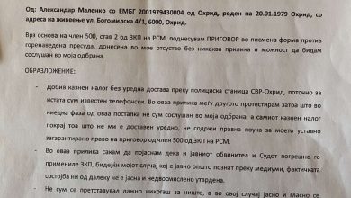 Photo of ПФСМ со демант дека Маленко добил условна казна затвор