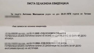 Photo of А1он: И документ од тетовскиот суд го побива Милошоски дека не бил осудуван во Германија