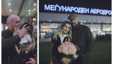 Photo of „Доцниш 1.399 дена“: По четири години маж со солзи и цветови ја дочека партнерката на скопскиот аеродром