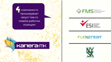 Photo of Уште една недела со голем број атрактивни работни позиции, меѓу работодавците и FlexCredit, ESI, NYSK Holding и FMS (Facility Management Services)