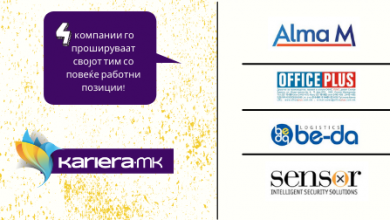 Photo of Сакате да изградите кариера? Над 400 отворени работни позиции кои се лесно достапни на KARIERA.mk, меѓу работодавците и Alma M, Office Plus, Be-Da Logistics и Sensor!