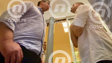 Photo of (Видео) За малку избегната тепачка меѓу Вучиќ и четири српски опозиционери предводени од Јеремиќ