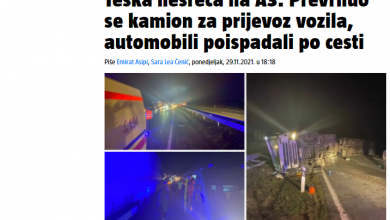 Photo of На автопат во Хрватска се преврте камион со македонски регистарски таблички, повреден е возачот