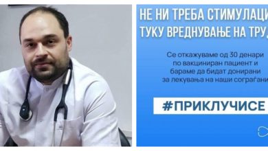 Photo of Д-р Лазаров со иницијатива: Се откажуваме од 30 денари по вакциниран пациент, средствата да се пренаменат за болни сограѓани