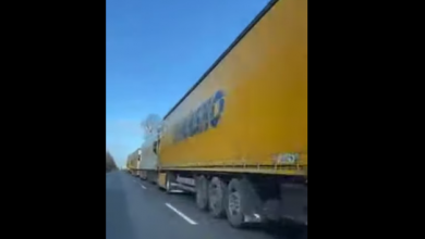 Photo of (Видео) ЕУ забрани камиони од Русија и Белорусија-Колона од возила долга 80 километри чека да ја напушти ЕУ