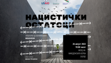 Photo of По повод денот за сеќавање на холокаустот врз Ромите Изведба на шест монолози „Нацистички остатоци“