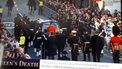 Photo of (Видео)  Вербално нападнат синот на Кралицата додека одел зад нејзиниот ковчег