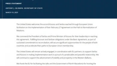 Photo of САД го поздравија договорот во Охрид што го постигнаа Косово и Србија со посредство на ЕУ