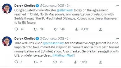 Photo of Шоле им честиташе на Вучиќ и Курти за постигнатиот договор во Охрид