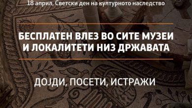 Photo of По повод Светскиот ден на културното наследство БЕСПЛАТЕН ВЛЕЗ во сите музеи и локалитети низ државата