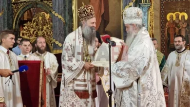 Photo of Г.г. Стефан и  г.г. Порфириј на заедничка литургија во Охрид. ПОА на Јован заминува во историја
