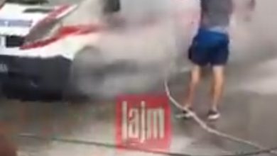 Photo of (ВИДЕО) Се запали возило на Итната помош од Куманово, нема повредени