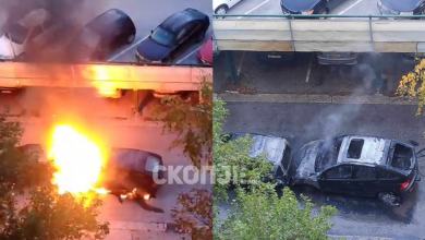 Photo of (ВИДЕО) Запален автомобил, зафатил и околни на паркинг во Ново Лисиче