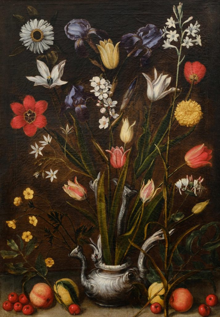 Орсола Мадалена Какиа, „Цветови во гротескна вазна“, околу 1630 година