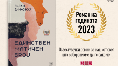 Photo of Новиот роман на Лидија Димковска, „Единствен матичен број”, е добитник на овогодишната награда „Роман на годината”. 