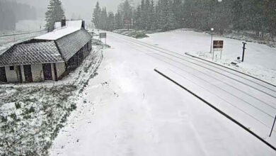 Photo of (ФОТО) Невреме во Словенија, силни налети на ветер, град и снег