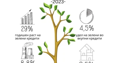 Photo of Годишен раст на зелените кредити за цели 29 проценти во 2023 година