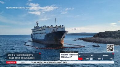 Photo of Товарен брод десетти ден е насукан на брегот на полуостровот Истра во Хрватска, надлежните уверуваат дека засега нема загадување