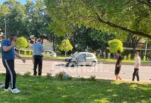 Photo of Фото) Тешка сообраќајка во Карпош 4 – автомобилот преполовен, има повредени