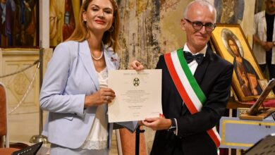 Photo of Наташа Поповиќ одликувана со Орден „Витез на Редот на Ѕвезда на Италија“