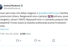 Photo of Пленковиќ: Само што имав многу добар разговор со Трамп