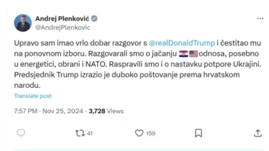 Photo of Пленковиќ: Само што имав многу добар разговор со Трамп