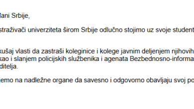 Photo of Целосна листа на 1400-те академици кои даваат поддршка на студентите во Србија