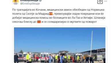 Photo of Шпанска Амбасада: Во стабилна состојба се сите седум повредени кои се на лекување во Шпанија