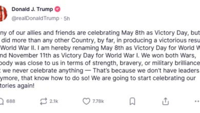 Photo of Трамп го прогласи 8 мај за Ден на победата во Втората светска војна во САД