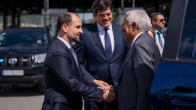 Photo of Претседателот на Европскиот совет Антонио Кошта пристигна во Скопје, пречекан од министерот за европски прашања Муртезани