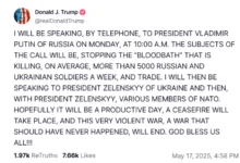 Photo of Трамп најави одвоени телефонски разговори со Путин и Зеленски в понеделник