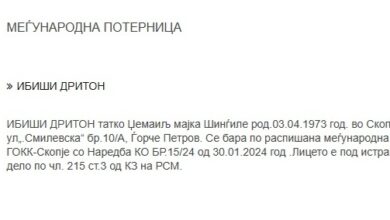 Photo of Во Косово уапсен Дритон Ибиши – член на групата „Грчец“ кој се бараше со меѓународна потерница