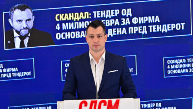 Photo of (ВИДЕО) СДСМ: Тендер скроен по мерка на Тошковки – 20 дена по основање фирма добива 4 милиони евра