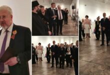 Photo of Вицепремиерот Стоилковиќ и други функционери со рускиот амбасадор на прослава на 9 Мај