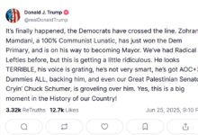 Photo of “Комунистички лудак кој изгледа страшно” Трамп со навреди за можниот кандидат за градоначалник на Њујорк”