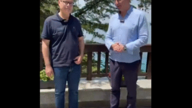 Photo of Лидерот на СНС во Охрид се сретнал со Мицкоски. За средбата објави гостинот од Белград