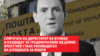 Photo of Левица:  Сопругата на директорот на Булмак и кандидат за градоначалник од ДПМНЕ – преку ноќ стана раководител на Агенцијата за пошти
