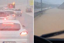Photo of Дел од Далмација под вода, автопатот затворен, наврна 103 л/м2 дожд