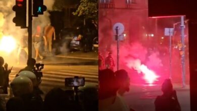 Photo of (Видео) Судири на демонстрантите и полицијата и пред Генералштабот во Белград