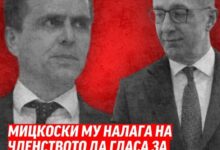Photo of Левица: Мицкоски му налага на членството да гласа за Касами чии соништа се Македонија да биде втора Албанска држава