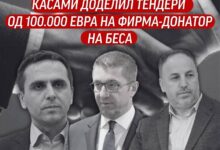 Photo of Левица: Касами доделил тендери од 100.000 евра на фирма – донатор на Беса