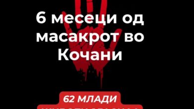 Photo of Вечерва собир во Скопје за сеќавање на жртвите од пожарот во Кочани