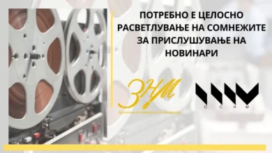 Photo of ЗНМ и ССНМ: Потребно е целосно расветлување на сомнежите за прислушување на новинари