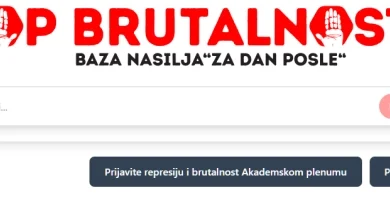Photo of Србија/Академски пленум: Почна со работа веб-страница со база на податоци за насилство врз граѓани