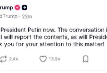 Photo of Трамп: Во моментов разговарам со Путин