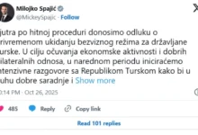 Photo of Црна Гора итно го укинува безвизниот режим со Турција
