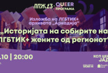 Photo of Отворање на QUEER програмата на ППЖ13 со изложбата „Историјата на собирите на ЛГБТИК+ жените од регионот”